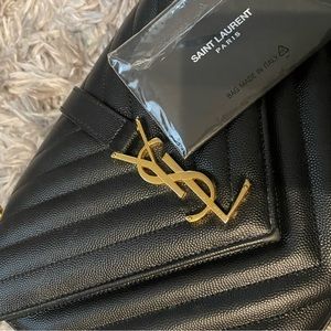 Ysl monogram leather shoulder bag medium
